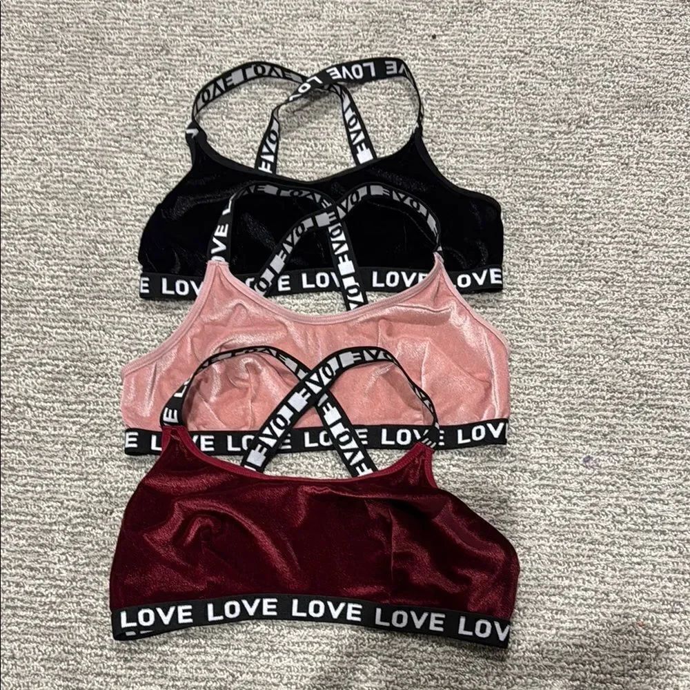 Love Black and Pink Bras with Strappy Details